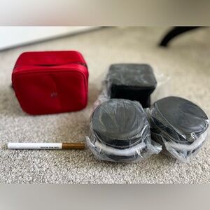 HERA Red and Black Cosmetic Bag Lot